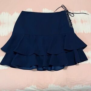 Ralph Lauren Navy Ruffle Skirt 4P NWT
